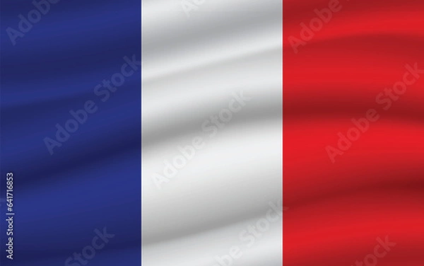 Fototapeta france flag design with waving texture