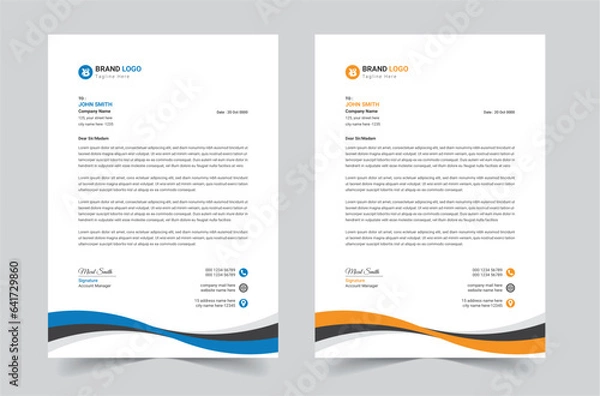 Obraz Letterhead Vector Design Template
