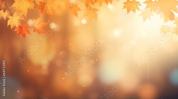 Fototapeta 楓の葉のフレーム、グラフィック素材