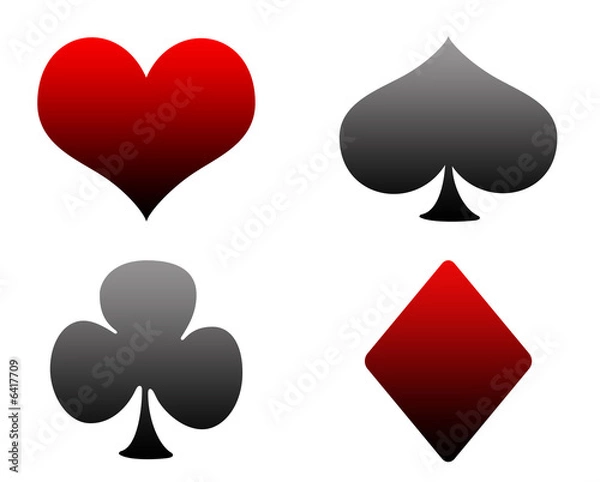 Fototapeta retro  card suits