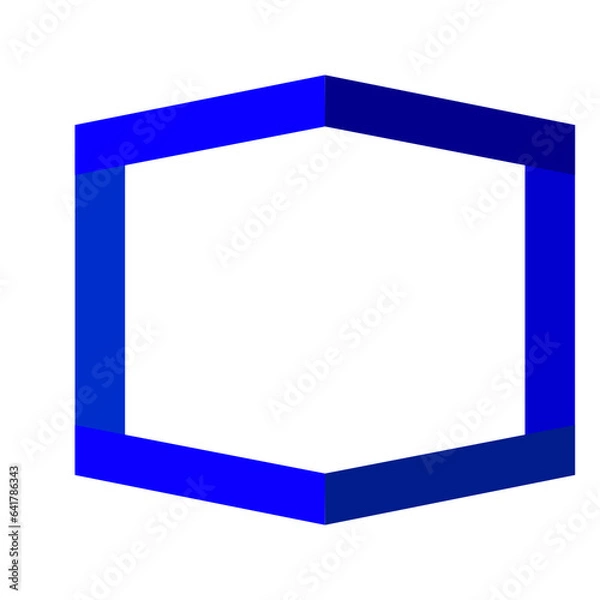 Fototapeta Hexágono azul oscuro 