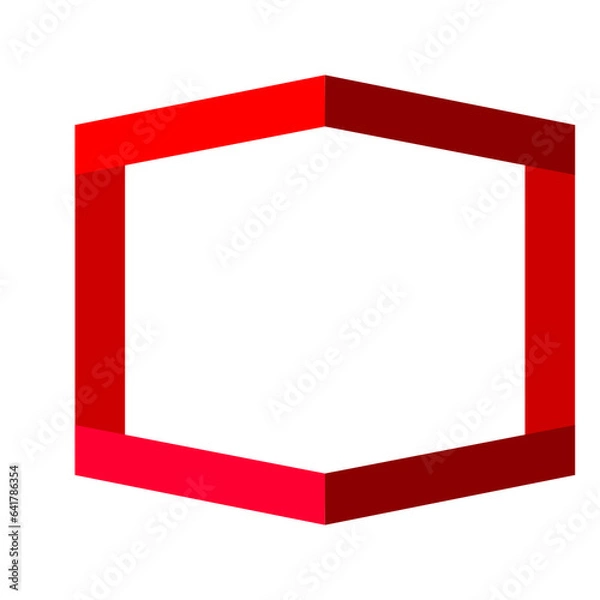 Fototapeta Hexágono rojo 