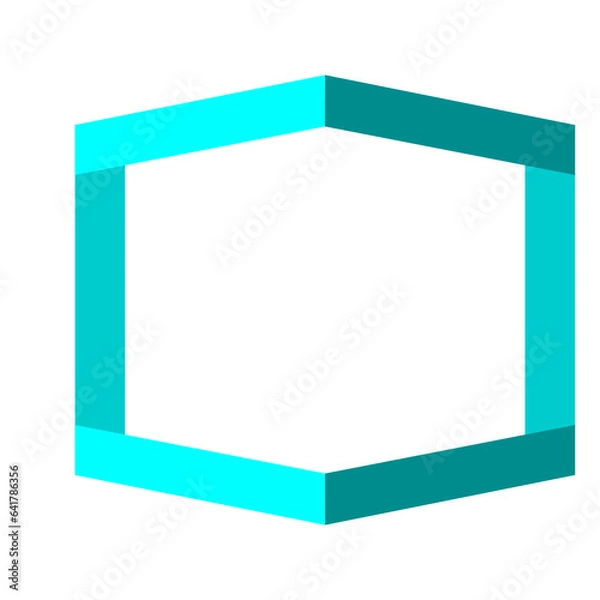 Fototapeta Hexágono azul 