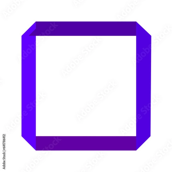 Fototapeta blue frame isolated on white