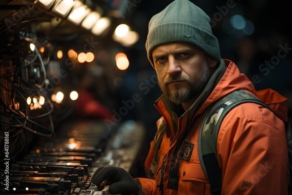 Obraz A man at work, generative AI