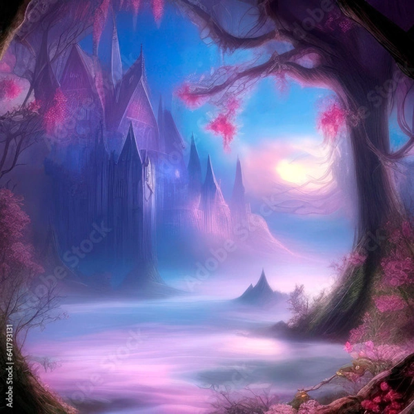 Obraz Elves castle in neverland