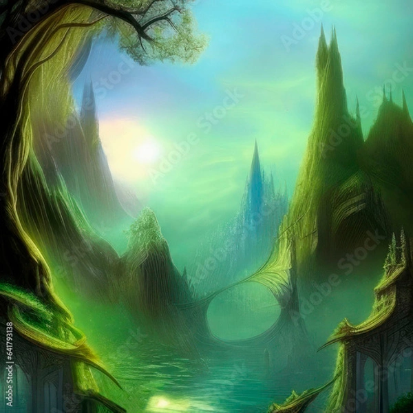 Obraz Strange hills in wonderland
