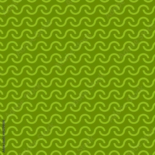 Fototapeta Pattern Green Waves Editable