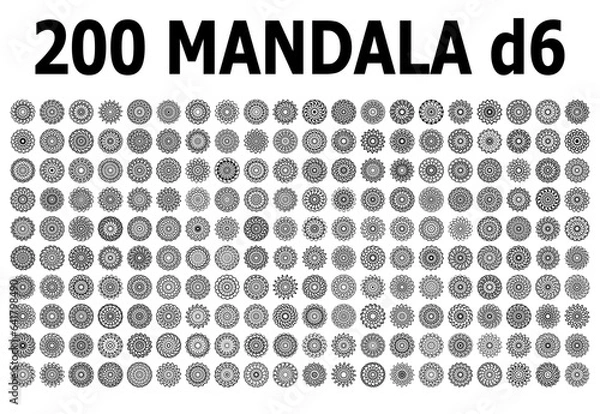 Obraz various mandala collections - 200 set yoga pattern