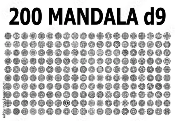 Obraz various mandala collections - 200 set yoga pattern