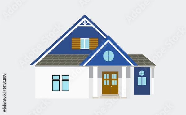 Fototapeta house front view