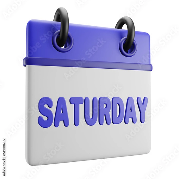 Fototapeta saturday calendar