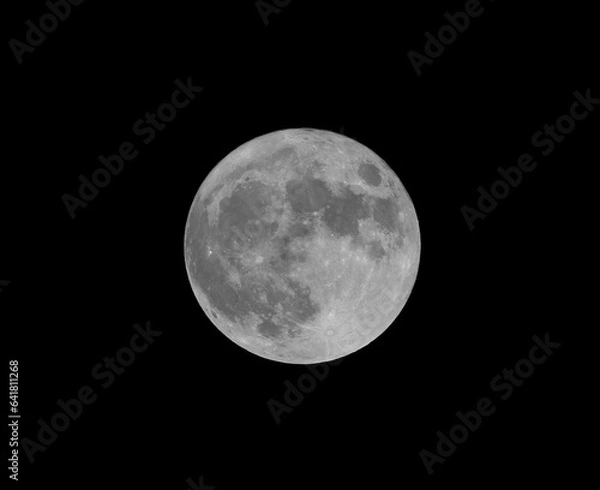 Fototapeta full moon in the night, Super Blue Moon, Blue Moon