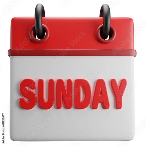 Fototapeta sunday calendar