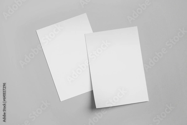 Fototapeta White vertical paper sheet Mockup, A4 size