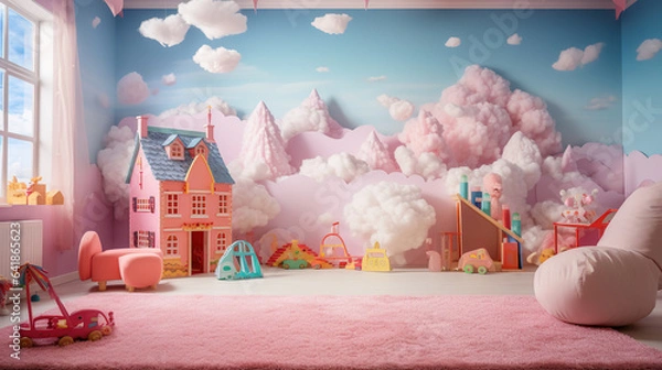 Obraz Tło pokój dla dziewczynki