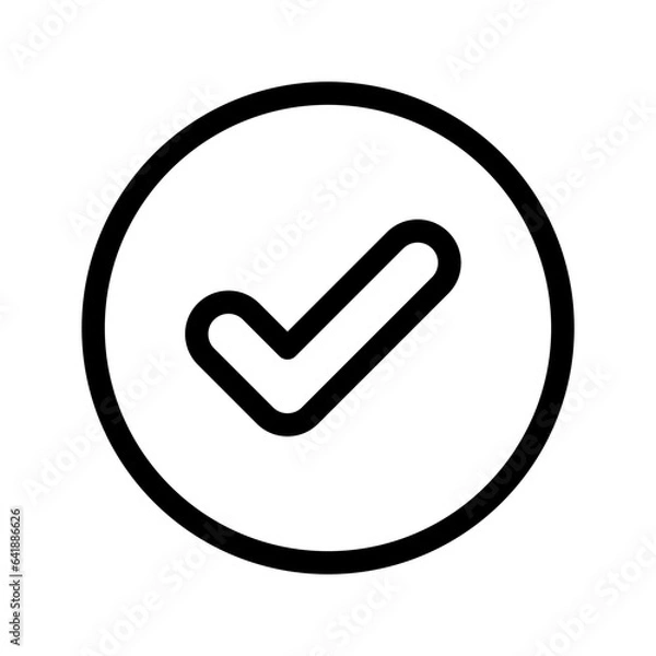 Fototapeta Check Mark Icon Vector Symbol Design Illustration