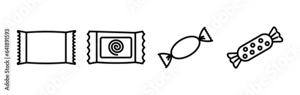 Fototapeta Candy icon vector. candy vector icon