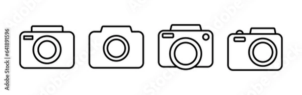 Fototapeta Camera Icon in trendy flat style isolated. Camera symbol web site design