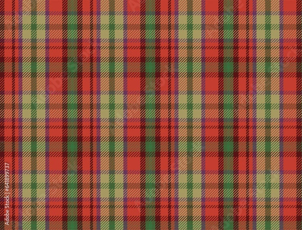 Fototapeta クリスマスカラーのタータンチェック柄