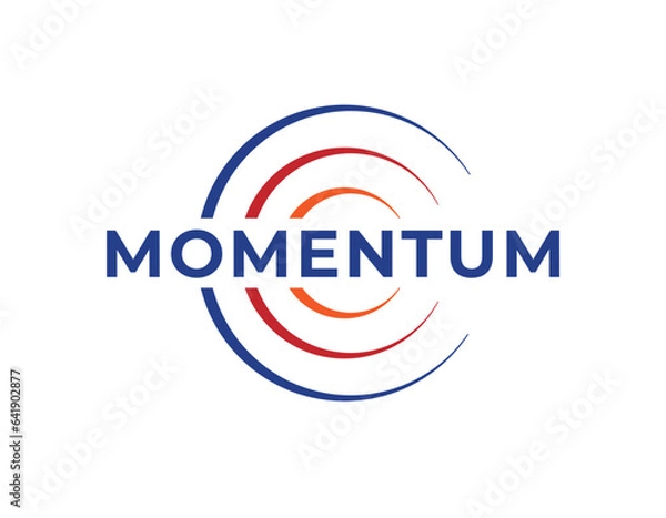 Obraz Simple Momentum Ripple Wave Logo Design Template