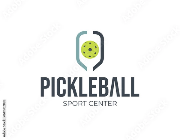 Obraz Simple Pickle ball Paddle Logo Design Template