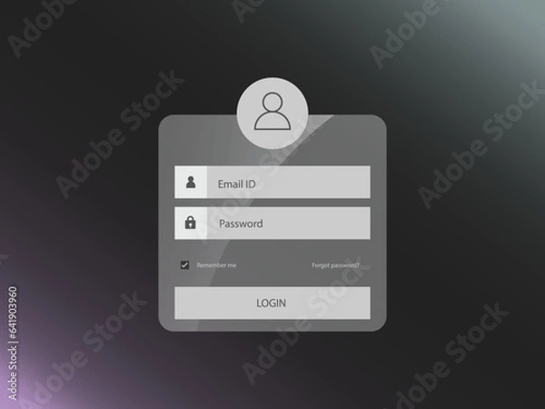 Fototapeta Free vector log in concept for landing page
