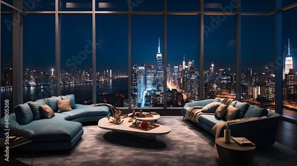 Obraz 高層マンションのクールな部屋