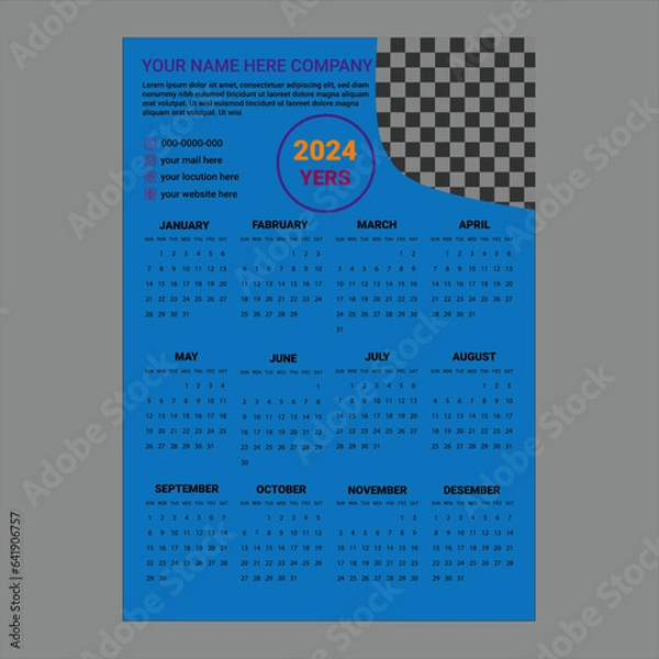 Obraz New Year calendar 2024