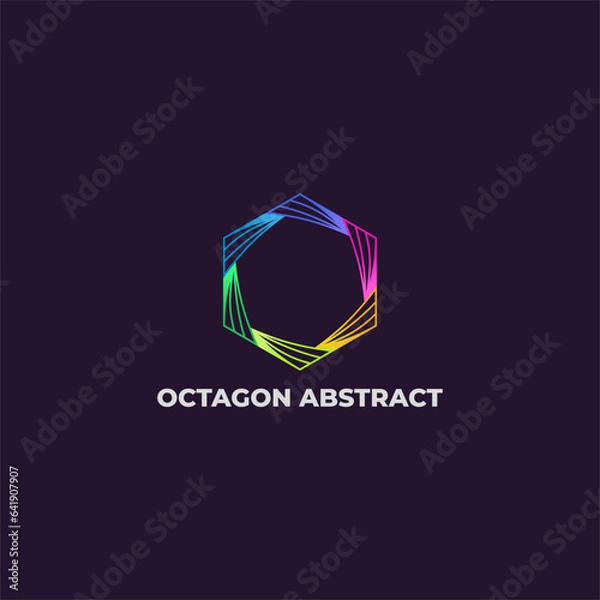 Fototapeta octagon abstract