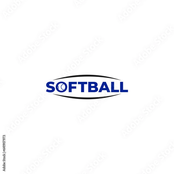 Fototapeta softball text