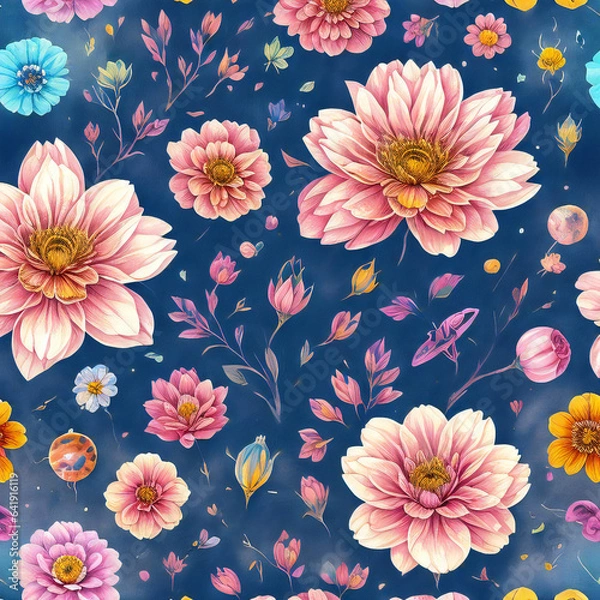 Obraz 花柄のイラスト７