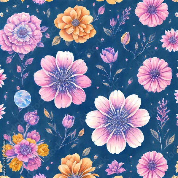 Obraz 花柄のイラスト８