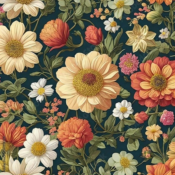 Obraz 花柄のイラスト１３