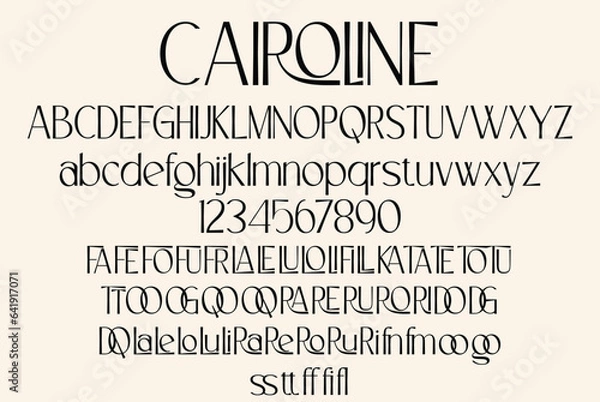 Obraz Cairoline is alphabet modern font