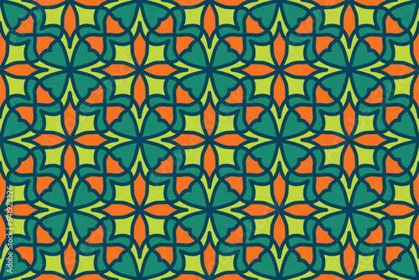 Fototapeta Seamless abstract geometric shape pattern