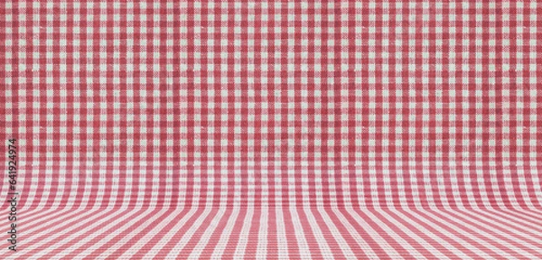 Fototapeta Curved background striped empty scene simple stage backdrop 3d illustration