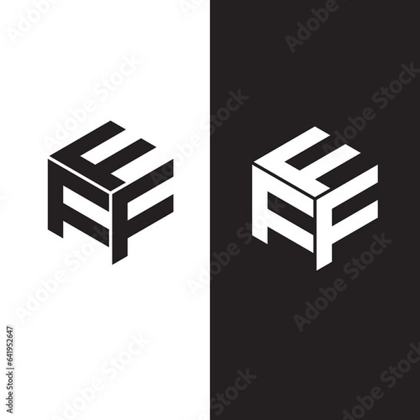 Obraz f logo design box geometric shape minimalist