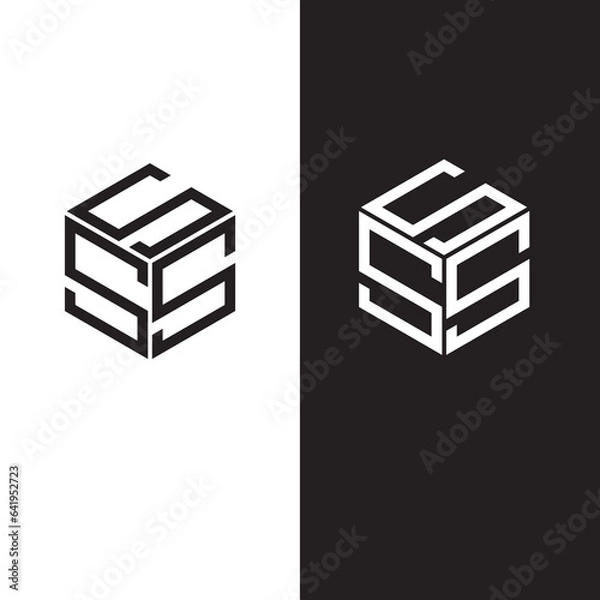 Fototapeta s logo design box geometric shape minimalist