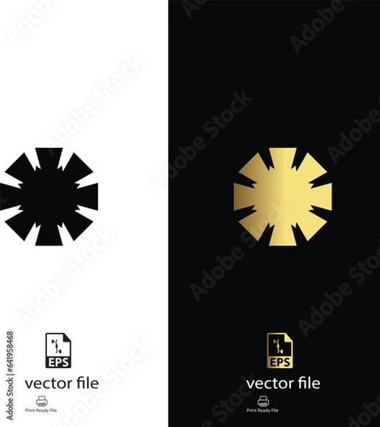 Obraz golden & black mandala design vector