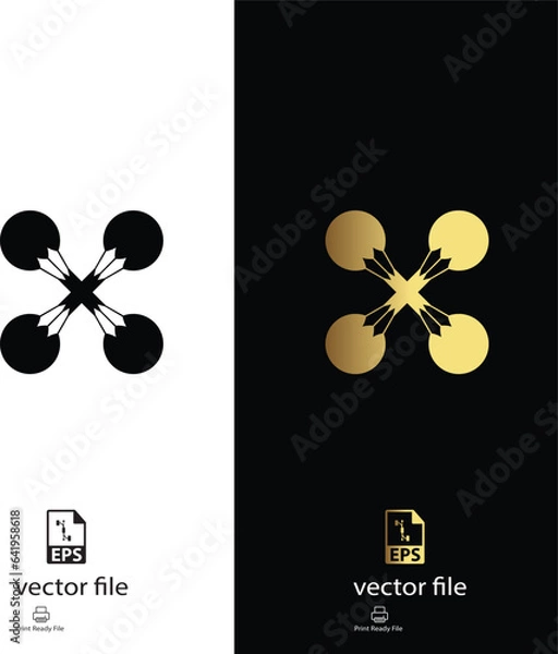 Obraz golden & black mandala design vector