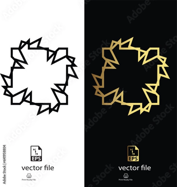 Obraz golden & black mandala design vector