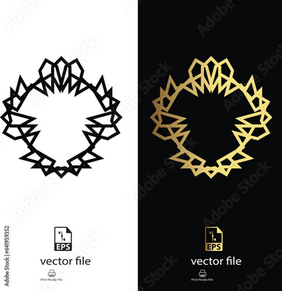 Obraz golden & black mandala design vector