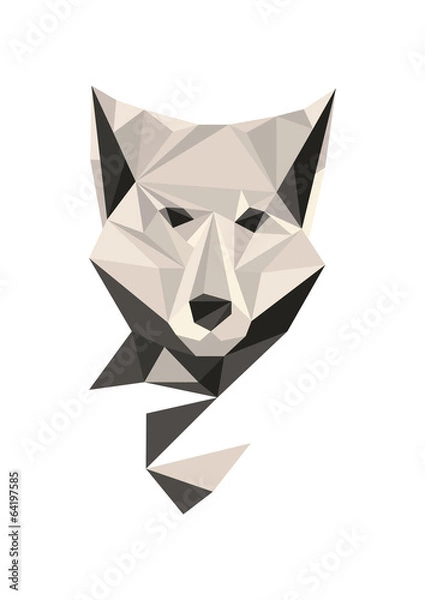Obraz polygonal wolf