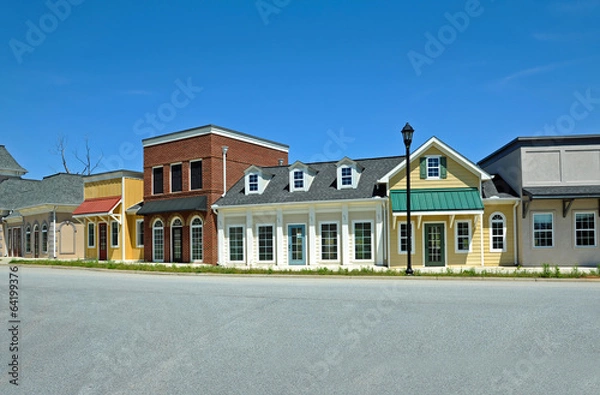 Fototapeta Empty Retail Shops