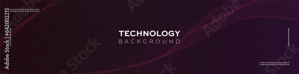 Obraz linkedin banner futuristic technology background