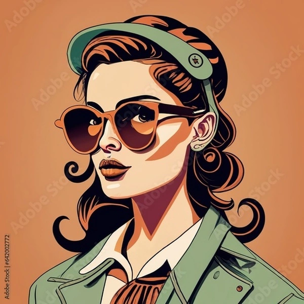 Fototapeta Retro vintage style user avatar metaverse web3