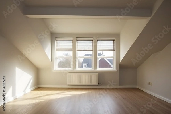 Fototapeta New Dormer in an Empty, Clean House