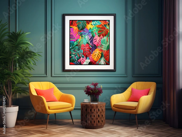 Fototapeta Framed in Style: Blank Canvas for Creative Minds, generative ai