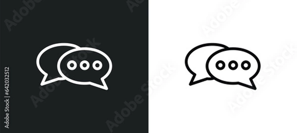 Obraz message app icon isolated in white and black colors. message app outline vector icon from general collection for web, mobile apps and ui.